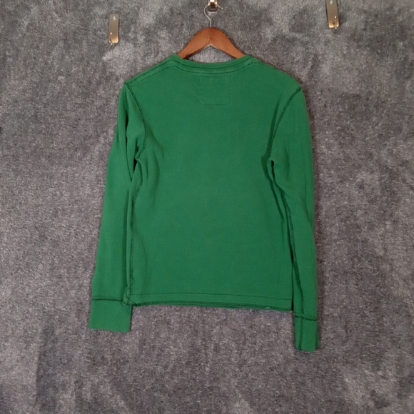 Aeropostale Green Crewneck Sweater Spell Out Logo Unisex Size Medium - Picture 4 of 9